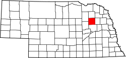 Map of Nebraska highlighting Madison County.svg