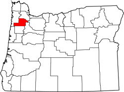 Map of Oregon highlighting Yamhill County.svg