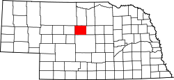 Map of Nebraska highlighting Blaine County.svg
