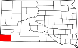 Map of South Dakota highlighting Fall River County.svg