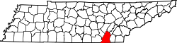 Map of Tennessee highlighting Hamilton County.svg