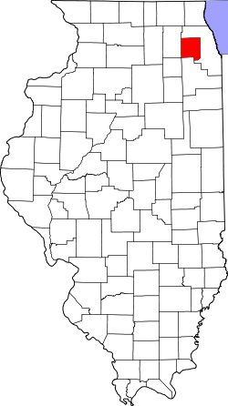 Map of Illinois highlighting DuPage County.svg