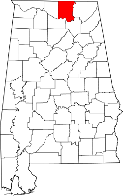 Map of Alabama highlighting Madison County.svg