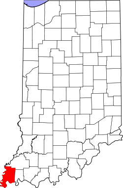 Map of Indiana highlighting Posey County.svg