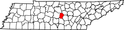 Map of Tennessee highlighting Cannon County.svg