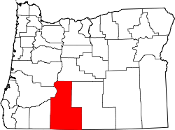 Map of Oregon highlighting Klamath County.svg