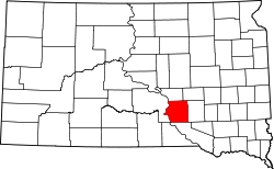 Map of South Dakota highlighting Brule County.svg