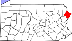 Map of Pennsylvania highlighting Pike County.svg