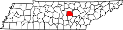 Map of Tennessee highlighting White County.svg