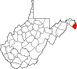 Map of West Virginia highlighting Jefferson County.svg