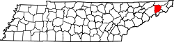 Map of Tennessee highlighting Washington County.svg