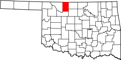 Map of Oklahoma highlighting Alfalfa County.svg