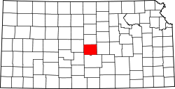 Map of Kansas highlighting Rice County.svg