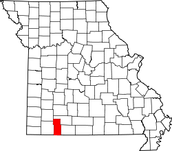 Map of Missouri highlighting Stone County.svg