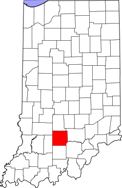 Map of Indiana highlighting Lawrence County.svg