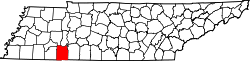 Map of Tennessee highlighting Hardin County.svg