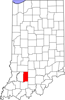 Map of Indiana highlighting Martin County.svg