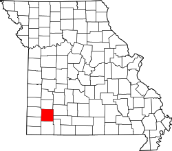 Map of Missouri highlighting Lawrence County.svg