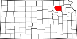 Map of Kansas highlighting Pottawatomie County.svg