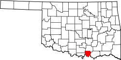 Map of Oklahoma highlighting Marshall County.svg