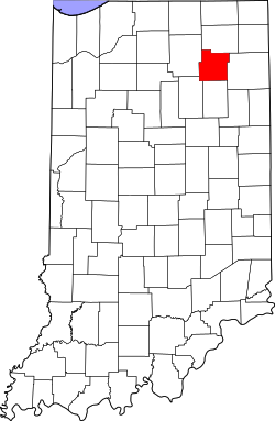 Map of Indiana highlighting Whitley County.svg