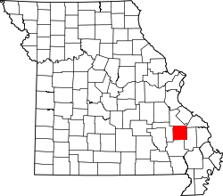 Map of Missouri highlighting Madison County.svg