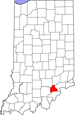 Map of Indiana highlighting Scott County.svg