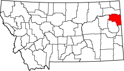 Map of Montana highlighting Richland County.svg
