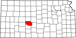 Map of Kansas highlighting Pawnee County.svg