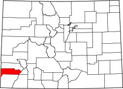 Map of Colorado highlighting Dolores County.svg