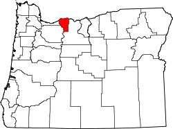 Map of Oregon highlighting Hood River County.svg
