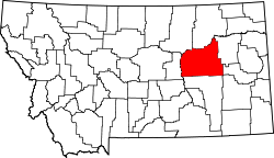Map of Montana highlighting Garfield County.svg