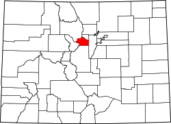 Map of Colorado highlighting Clear Creek County.svg