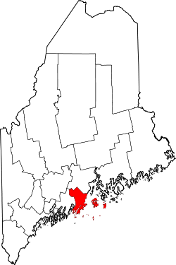 Map of Maine highlighting Knox County.svg