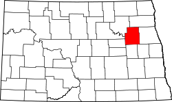 Map of North Dakota highlighting Nelson County.svg
