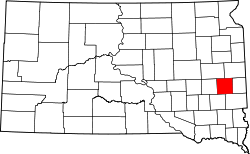 Map of South Dakota highlighting Lake County.svg